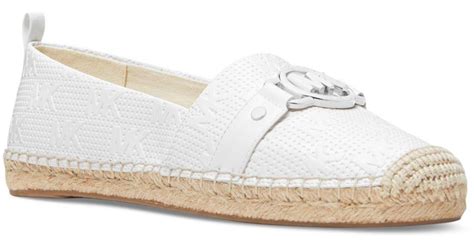 michael kors white espadrilles|michael kors espadrille flat.